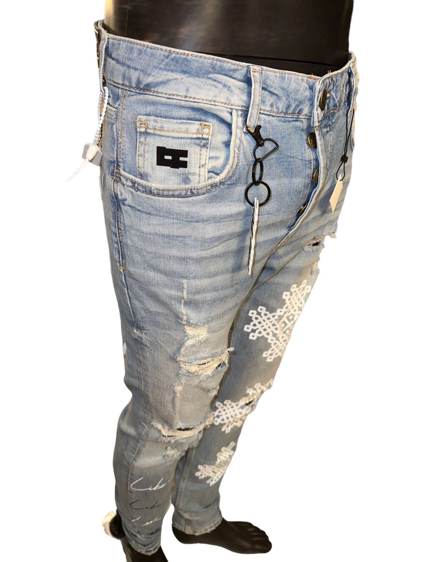 Corazon Blanco Skinny Jeans